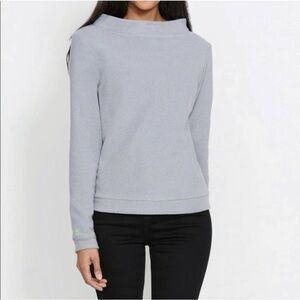 Dudley Stephens Brighton Boatneck Top, Heather Gray Terry Fleece, Size X…